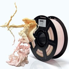 Filamento per stampa 3D PLA 1,75 mm, beige, pelle, marrone, rosa, multicolore, peso netto...