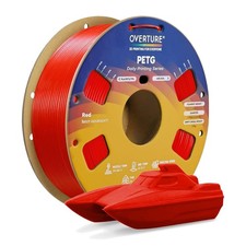 Filamento PETG 1.75mm 1kg rosso per stampante 3D resistente, durevole