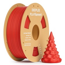 DEEPLEE Filamento PLA 1.75 mm, Bobina da 1 kg Rosso, Precisione Dimensionale ±0.