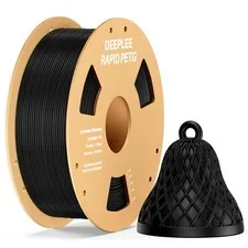 DEEPLEE Filamento PETG Rapido 1.75 mm, Bobina da 1 kg Nero, Alta Resistenza agli
