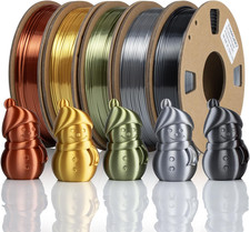 Silk Filamento PLA 1.75Mm Combipack,  Stampante 3D Filament, Poids Net 1.25 Kg, 