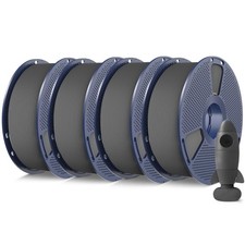 Filamento stampante 3D PLA opaco 4 kg 1,75 mm confezione da 4 pezzi grigio SUNLU confezione ordinata