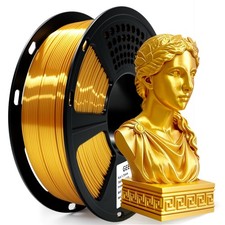 Filamento PLA di seta 1,75 mm per stampante 3D, materiali di consumo lucidi simili al metallo 1 kg (2...