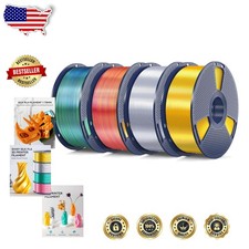 4KG SILK PLA Filament: Glossy 1.75mm Dual/Triple Color