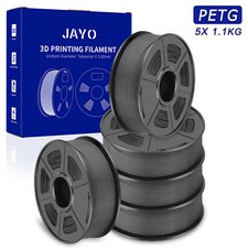 JAYO 5KG Grigio PETG 1,75mm Filamento per stampante 3D 1,1KG Elevata tenacità