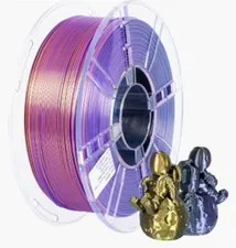 Filamento PLA 1.75mm 1kg – Tricolore Nero/Viola/Oro – Alta Qualità per Stampa...