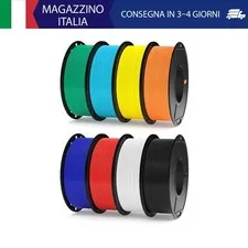 ELEGOO Filamento PLA+ 1.75 mm Multicolore 8×250 g, Filamento PLA Plus per Stampa