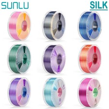 SUNLU 1,75 MM doppio/triplo/quattro colori SETA stampante 3D filamento PLA+ SILK 1KG spool