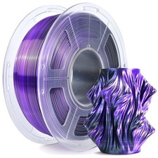 Filamento 3D PLA Plus Dual Color, Silk, 1.75mm, 1kg, Nero Viola