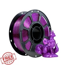 iBOSS Filamento PETG Glitter 1,75mm Trasparente Viola Rosso 1KG Bobina