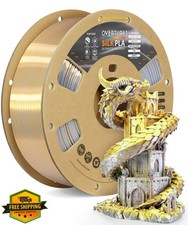 OVERTURE Filamento PLA Seta Oro-Argento 1,75mm 1kg Doppio Colore Lucido