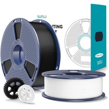Filamento 3D PLA+ 2kg nero bianco, supporta stampa veloce, resistente