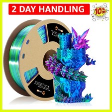 Filamento Stampante 3D, Filamento PLA Tricolore 1,75mm Filamento Arcobaleno Seta Verde...