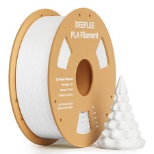 DEEPLEE Filamento PLA 1.75 mm Bobina da 1 kg Bianco Precisione Dimensionale