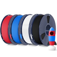 Filamento stampante 3D 4 kg PLA opaco 1,75 mm nero bianco blu rosso SUNLU confezione ferita