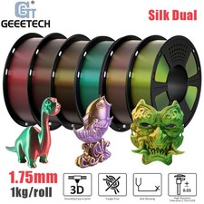 Filamento stampante 3D PLA GEEETECH seta doppio colore 1 kg mixcolor sfumato lucido PLA