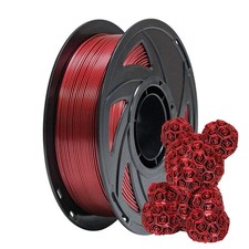 Filamento PETG, 1,75 mm rosso, 1 kg (2,2 libbre), lucido metallizzato, precisione 0,03 mm, alta...