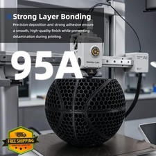 Inslogic Filamento TPU 1,75mm Flessibile 95A Morbido 1kg Stampante 3D Bianco