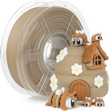 Filamento PLA Legno 1,75Mm, Filamento Stampante 3D Aggiunto Fibra di Legno, Legno Chiaro 