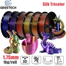 Filamento stampante 3D 1 kg seta PLA GEEETECH sfumato tricolore filamenti PLA setosi