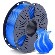 Filamento PETG 1,75mm 1kg Trasparente Blu SUNLU Stampante Meno Corde Buono