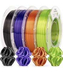 Filamento stampante 3D PLA seta filamento PLA confezione filamento seta 1,75 mm nero/rosso co