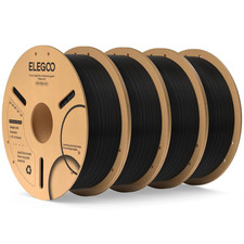 Filamento PLA 1.75Mm Nero 4KG, Filamento per Stampante 3D, Precisione Dimensiona