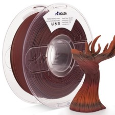 Filamento Stampa 3D 1KG Bobina 1,75mm PLA Tigerwood AMOLEN Legno Scuro Arcobaleno