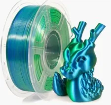 Filamento PLA 1.75mm 1kg – Bicolore Verde/Blu – Alta Qualità per Stampanti 3D