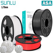Filamento stampante 3D Sunlu 1 kg ASA 1,75 mm ASA nero rosso resistente ai raggi UV/pioggia/calore