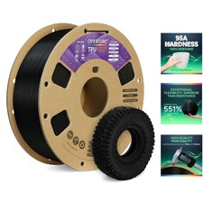 Rotolo di filamento TPU 1,75mm 1kg - Flessibile, Durevole, 95A Nero Morbido per Stampa 3D