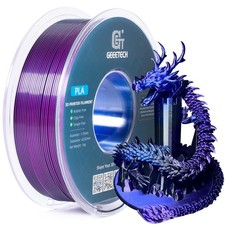 Filamento di seta PLA tricolore 1,75 mm filamento per stampante 3D, coestrusione blu viola...