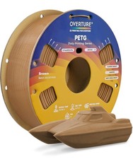 OVERTURE PETG Filamento per Stampante 3D 1,75mm, Ferita Ordinata Durevole 1KG, Marrone 