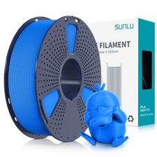 SUNLU Filamento PLA Matte 1.75 mm Blu, Filamento per Stampante 3D con