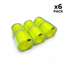 6x Lenza da Pesca Nylon 0,40mm 300m 12kg Giallo Carp Line Monofilamento Forte