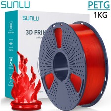 SUNLU trasparente rosso PETG 1 KG filamento stampante 3D 1,75 mm PETG alta resistenza