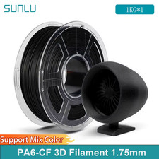 SUNLU PA6-CF Filamento 3D 1,75 mm Filamento di nylon testurizzato in fibra di carbonio per