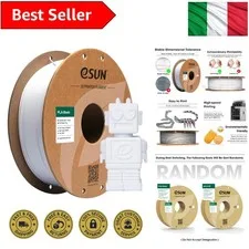 Filamento eSUN PLA 1,75 mm, Bobina 1 kg Bianco Freddo, Alta Compatibilità 3D