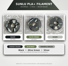 SUNLU PLA+ 1,75mm Filamento 1KG Bobina Sottovuoto Sigillata - Vari Colori