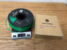 HATCHBOX 3D Stampante 3,00 mm Filamento ABS VERDE 1KG Bobina SCATOLA APERTA
