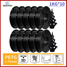 Geeetech 10 kg filamento PETG nero 1,75 mm 1 kg/rotolo per stampante 3D all'ingrosso