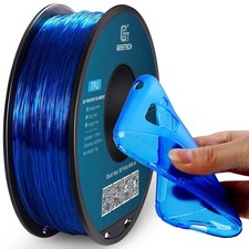 Geeetech Filamento TPU Trasparente Blu Alta Elasticità 1kg/Rotolo per Stampante 3D