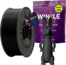 Filamento PETG 1.75Mm Nero Corvino, Bobina Da 300G, Filamento per Stampante 3D F