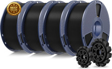 Filamento stampante 3D PLA+ 1,75mm 4KG confezione 4 bobine nero alta resistenza