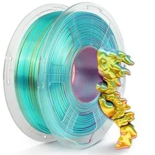 TECBEARS Filamento PLA Silk 1.75mm 1KG, 3D Tricolore Silk PLA Plus Bobina da 1KG