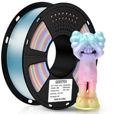 Filamento 3D seta arcobaleno 1 kg rotolo PLA 1,75 mm colore chiaro per stampante 3D