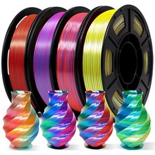 3D Printer Filament Tri Color Silk PLA Filament 1.75mm, 3D Printing Filament ...
