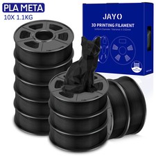 10KG JAYO Nero PLA Meta 1,1KG 1,75mm Filamento per stampante 3D Alta liquidità