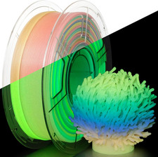 Filamento PETG Luminoso 1,75Mm, Arcobaleno 1Kg, Bagliore al Buio PETG Stampante 3D Fil
