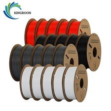 10 kg 5 kg Kingroon PETG PLA filamento stampante 3D bobina 1,75 mm nero lucido FDM